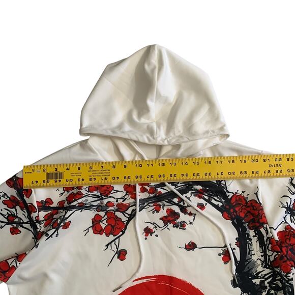 Dragon Ball Z Men's Size L Goku Red Cherry Blossom Tree Anime Hoodie Sweater - Picture 3 of 16